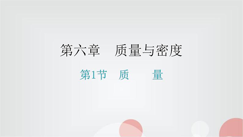 人教版八年级物理上册第六章第1节质量练习课件01