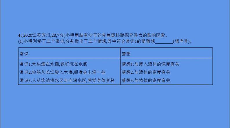 中考物理二轮复习课件专题七　浮力 (含解析)第8页