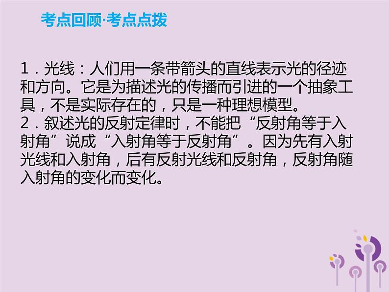 中考物理一轮复习解读课件 第2章光的传播和光的反射（含答案）第5页