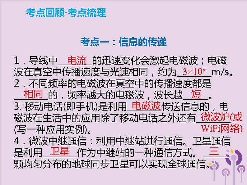 中考物理一轮复习解读课件 第22章信息的传递能源与可持续发展守恒（含答案）02