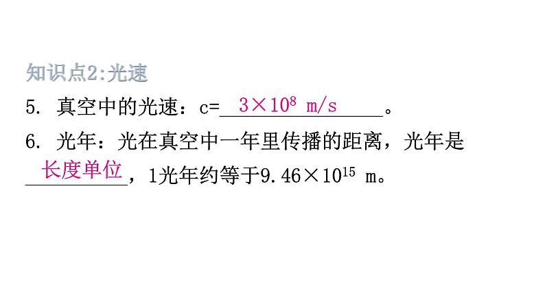 粤教沪科版八年级上册物理第三章光和眼睛基础知识课件03