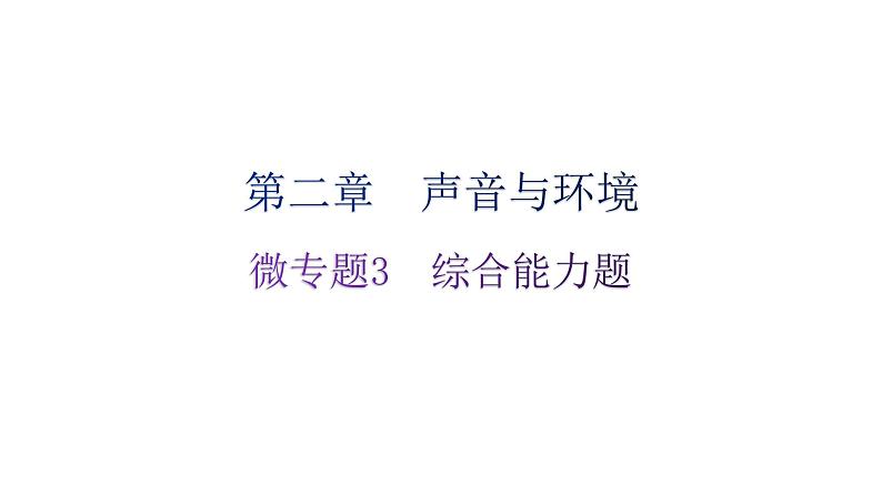 粤教沪科版八年级上册物理第二章声音与环境微专题3综合能力题分层作业课件01