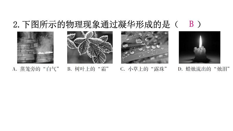 粤教沪科版八年级上册物理第四章物质的形态及其变化4-4升华和凝华分层作业课件第4页