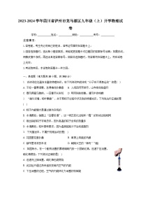 2023-2024学年四川省泸州市龙马潭区九年级（上）开学物理试卷（含解析）