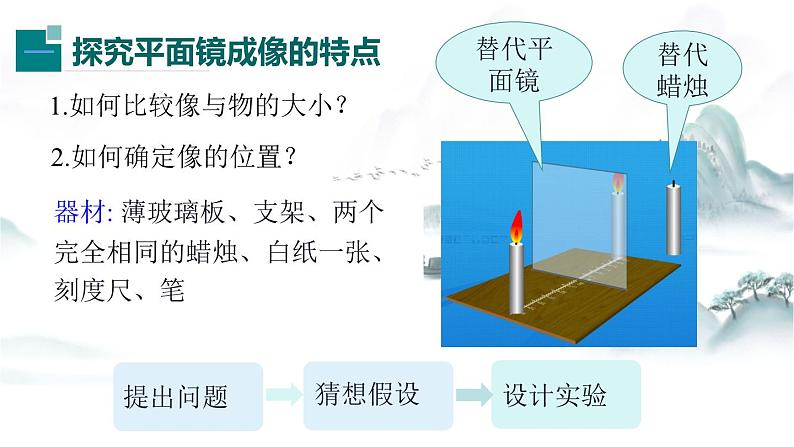 粤沪版物理八上3.3  探究平面镜成像特点  第1课时 课件第6页