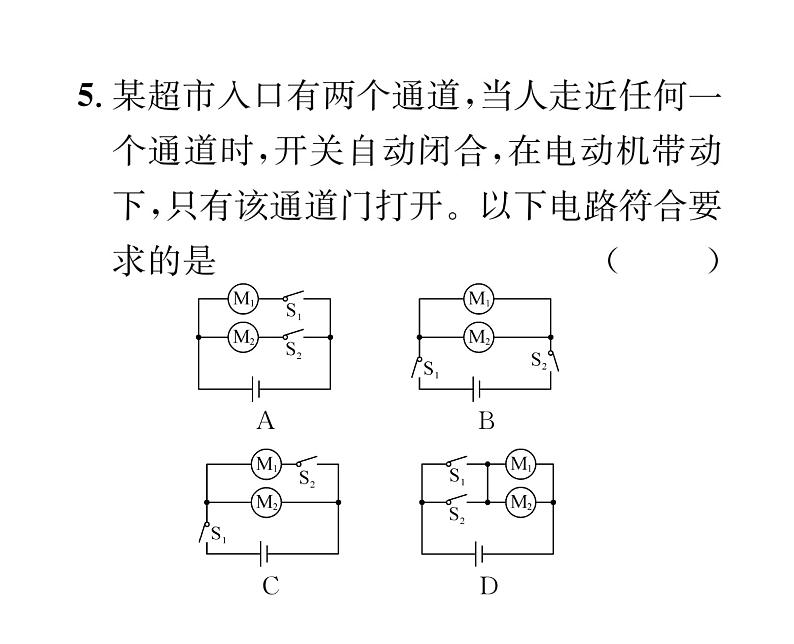 人教版九年级物理专项复习（3） 电流和电路ppt第6页