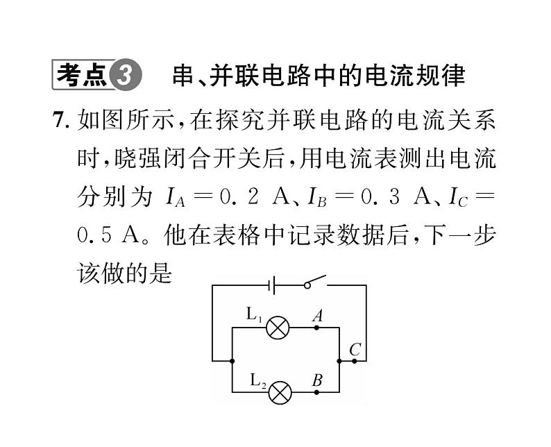 人教版九年级物理专项复习（3） 电流和电路ppt第8页