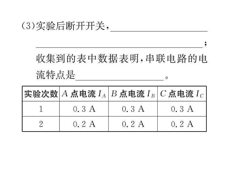 人教版九年级物理第15章第5节 串、并联电路中电流的规律课时训练ppt第6页