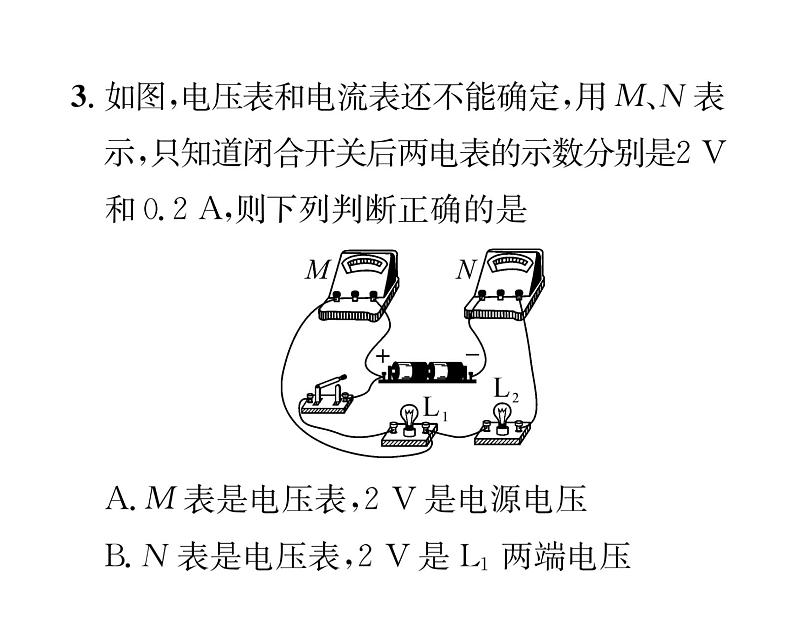 人教版九年级物理第16章小专题6 含电表电路的分析与电表的选填课时训练ppt第4页