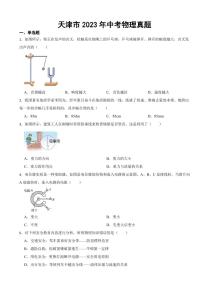 天津市2023年中考物理真题(附参考答案)