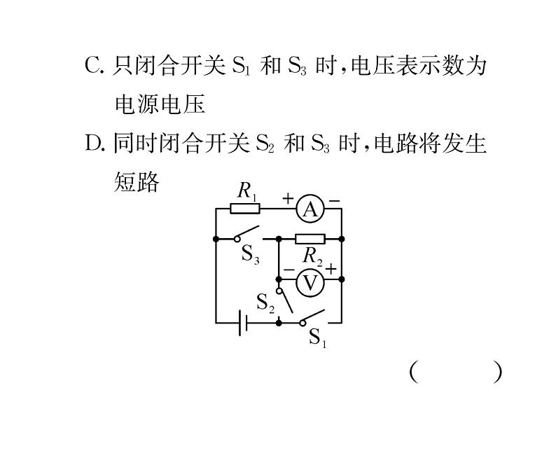 人教版九年级物理专项复习（3）电压  电阻课时训练ppt04