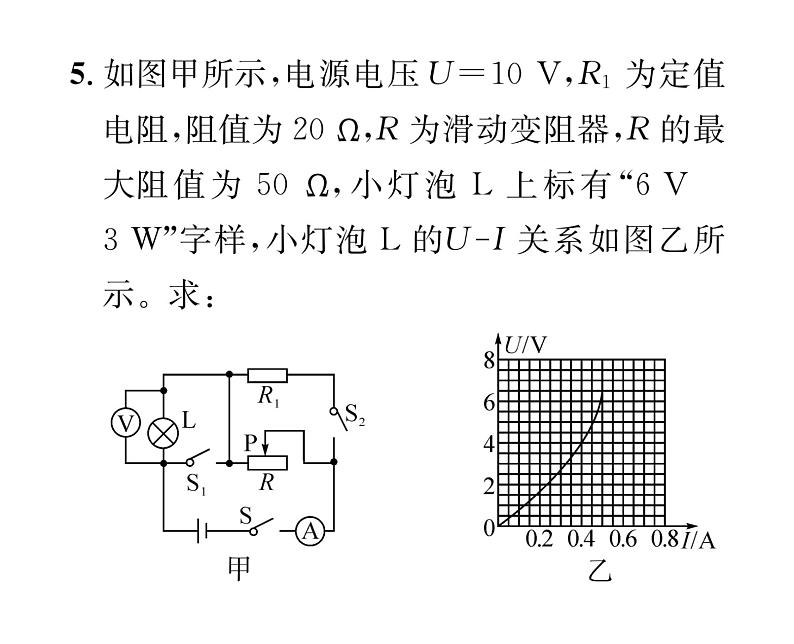 人教版九年级物理第18章小专题7  电功率之极值和取值范围的计算课时训练ppt08