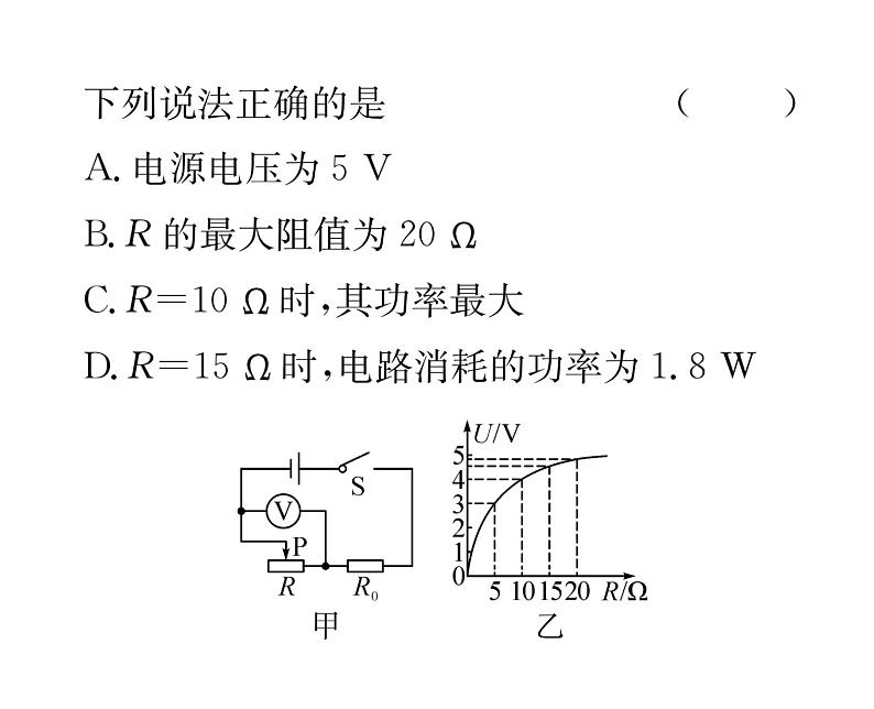 人教版九年级物理第18章滚动强化练习（1）课时训练ppt07