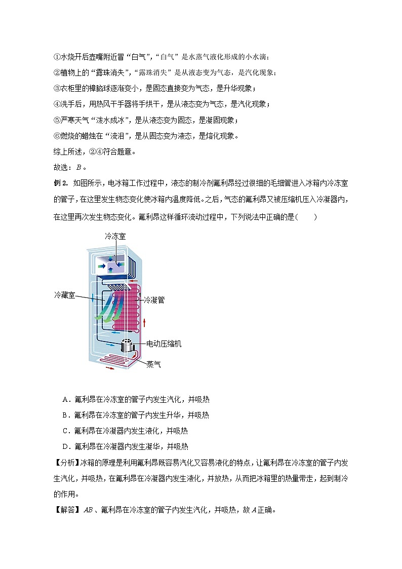 备考2024年中考物理重难点精讲精练：8-热点5 物态变化的识别及吸放热判断（精讲）02