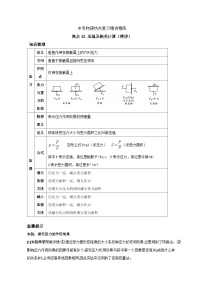 备考2024年中考物理重难点精讲精练：82-热点42 压强及其计算（精讲）