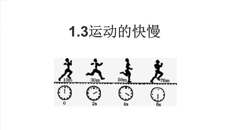 人教版八年级物理上册-1.3 运动的快慢（课件+教案+学案+练习）01