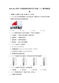 广东省深圳市宝安中学2020-2021学年八年级上学期期中物理试卷