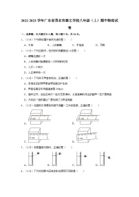 广东省茂名市崇文学校2022-2023学年八年级上学期期中物理试卷