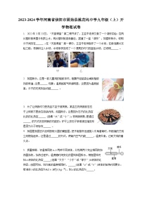 河南省信阳市固始县桃花坞中学及分校2023-2024学年九年级上学期开学物理试题