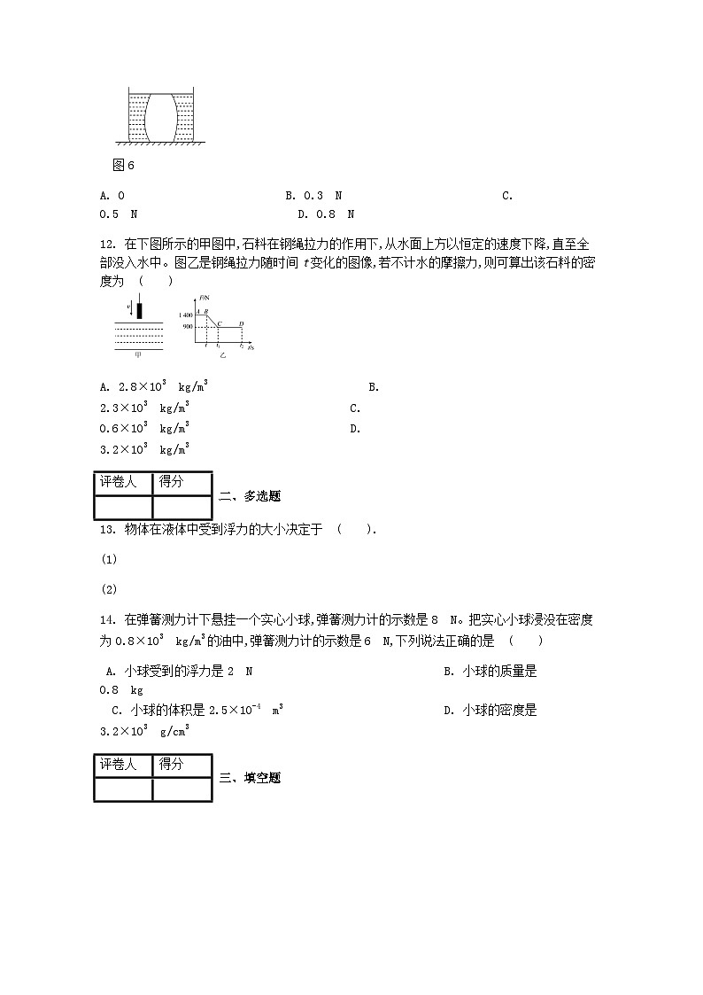 第十章第1节《浮力》课时练2-八年级物理下册【人教版】03