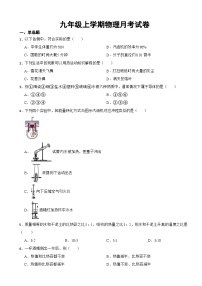 黑龙江省齐齐哈尔市2023年九年级上学期物理月考试卷（附答案）