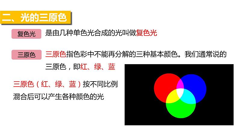 人教版物理八年级上册课件4.5光的色散05