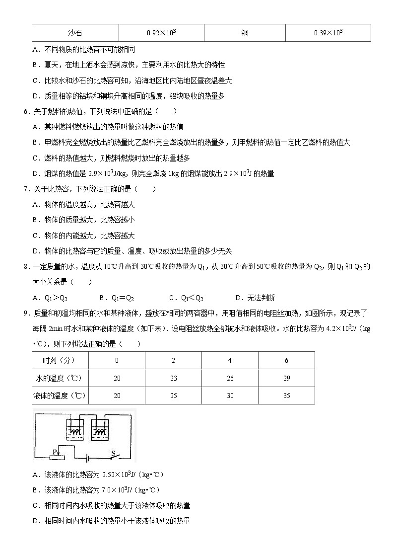 河北省石家庄2023-2024学年九年级上学期第一次月考物理试卷第2页
