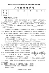 河南省洛阳市栾川县2021-2022学年八年级上学期期末教学质量检测物理试卷