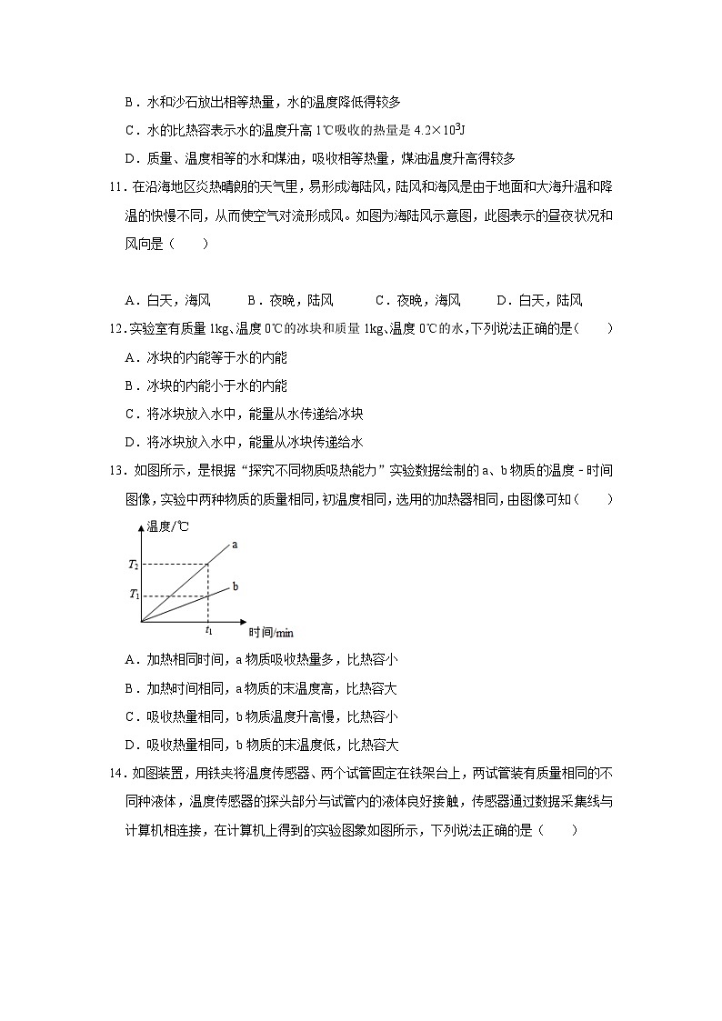 【期中单元测试卷】（人教版）2023-2024学年九年级物理全一册 第13章  内能（A卷）03
