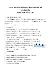 安徽省蚌埠市蚌山区2023-2024学年九年级上学期10月月考物理试题