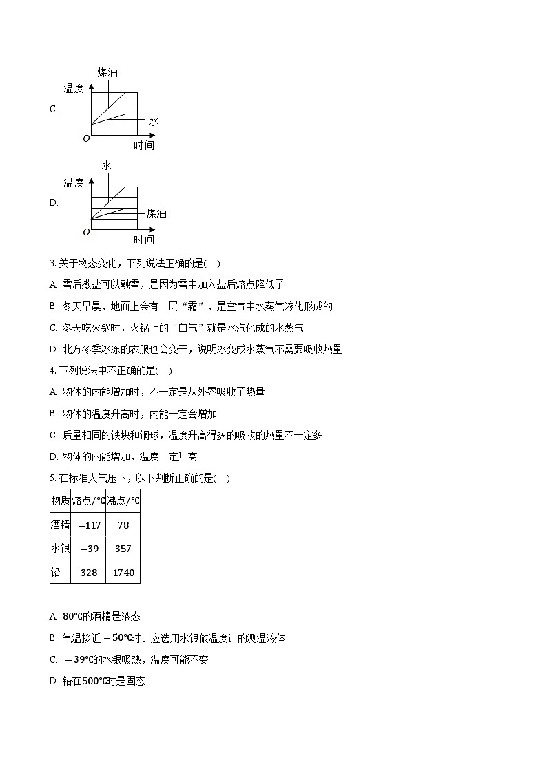 安徽省合肥四十六中2023-2024学年九年级上学期月考物理试卷（9月份）第2页
