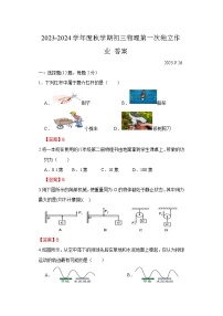 江苏省泰州市部分农村学校第一次月考2023-2024学年九年级上学期10月月考物理试题 （月考）