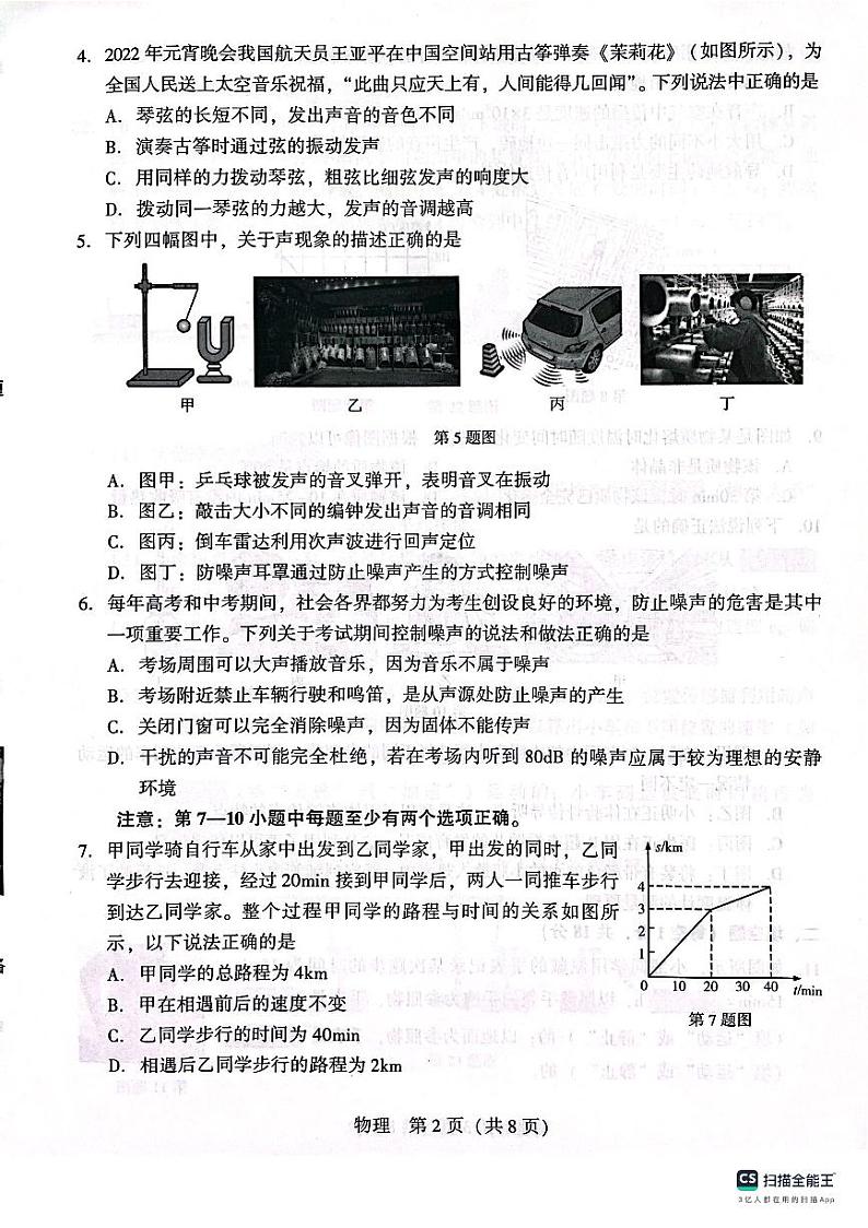 辽宁省沈阳市2023-2024学年八年级上学期10月月考物理试题（月考）02