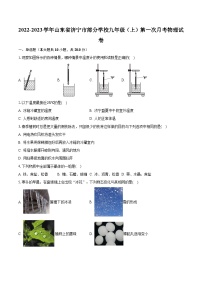 山东省济宁市部分学校2022-2023学年九年级上学期第一次月考物理试卷