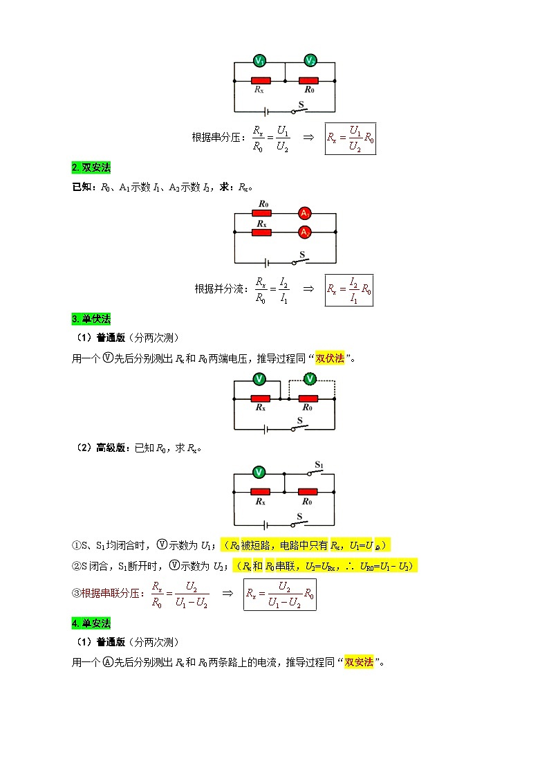 2024年中考物理复习----33.“欧姆定律测量电阻”重难点突破及题型归类（全国通用）第2页