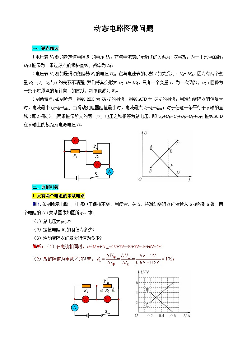 2024年中考物理复习-----动态电路图像问题（全国通用）第1页