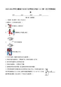 安徽省六安市华东师范大学附属六安学校2023-2024学年九年级上学期第一次月考物理试卷