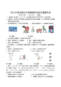 江苏省盐城市亭湖新区初级中学2023-2024学年九年级上学期10月月考物理试卷