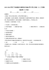 2023-2024学年广东省惠州市惠阳区叶挺红军中学九年级（上）月考物理试卷（9月份）（含解析）