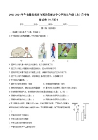 安徽省芜湖市无为市赫店中心学校2023-2024学年九年级上学期9月月考物理试题