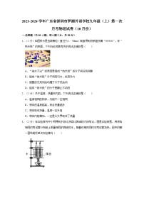 广东省深圳市罗湖外语学校初中部2023-2024学年九年级上学期第一次月考物理试卷（10月份）