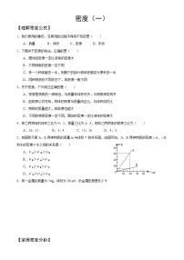 人教版物理八年级上册期末复习——密度（一）