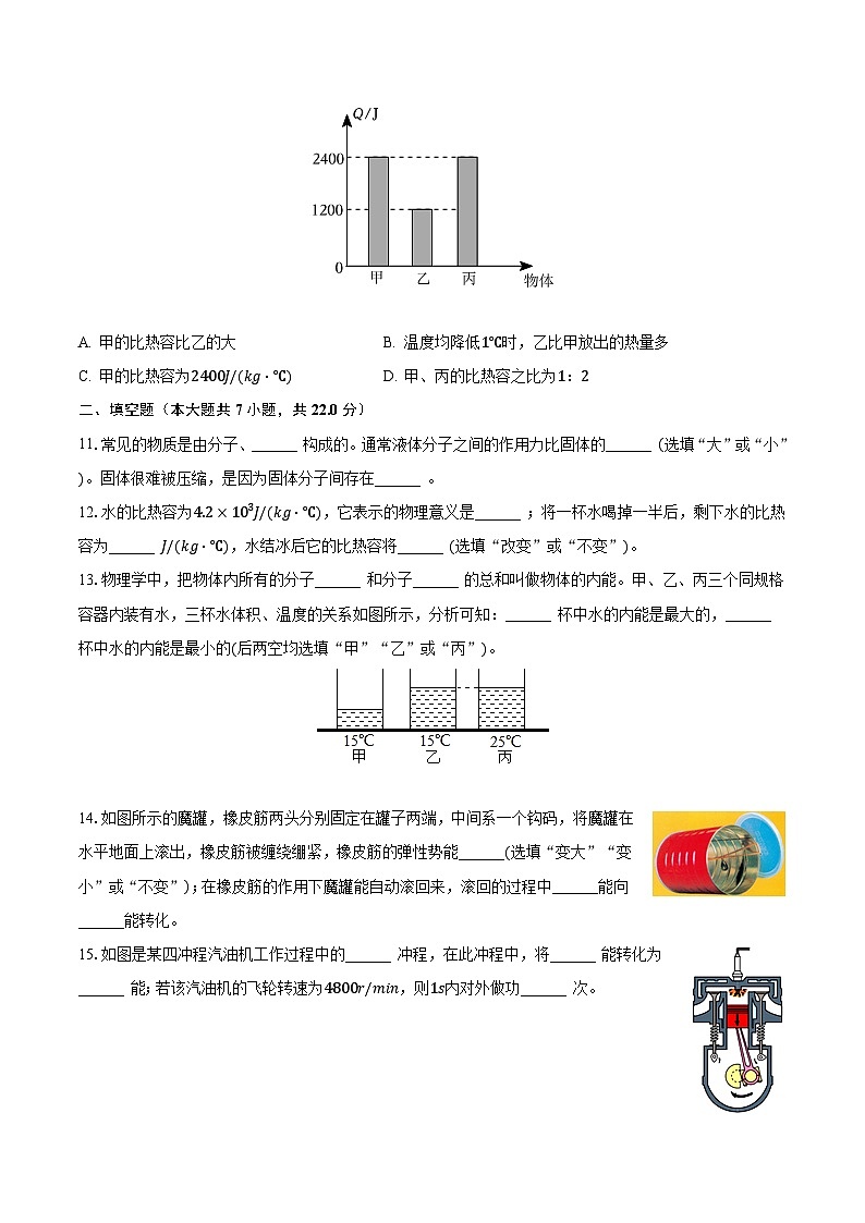 2023-2024学年陕西省咸阳市方圆学校九年级（上）月考物理试卷（10月份）（含解析）第3页