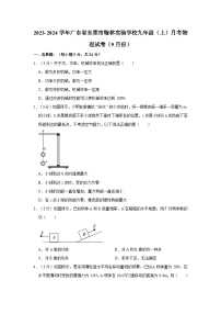 广东省东莞市翰林实验学校2023-2024学年九年级上学期第一次月考物理试卷