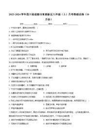 四川省成都市东部新区2023-2024学年八年级上学期月考物理试卷（10月份）