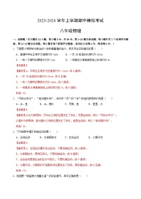 期中模拟卷（湖南长沙）2023-2024学年八年级物理上学期期中模拟考试试题含答案（答题卡）