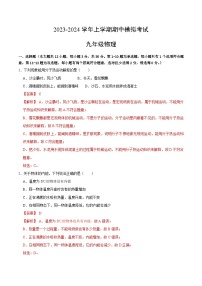 期中模拟卷（湖南省卷）2023-2024学年九年级物理上学期期中模拟考试试题（含答案及答题卡）