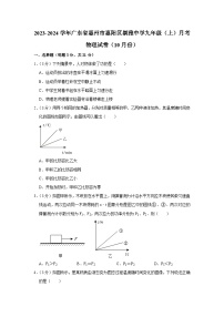 广东省惠州市惠阳区崇雅中学2023-2024学年九年级上学期月考物理试卷（10月份）