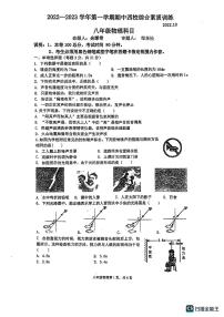 广东省惠州市惠城区第八中学2022-2023学年上学期八年级物理期中试题