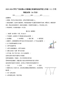 2023-2024学年广东省佛山市顺德区东逸湾实验学校九年级（上）月考物理试卷（10月份）(含解析）